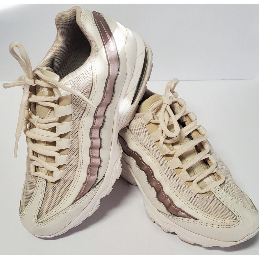 Nike Air Max 95 Climax 6Y/EUR38.5 Bone & Rose Gold Mesh Sneaker 310830-015 Shoes